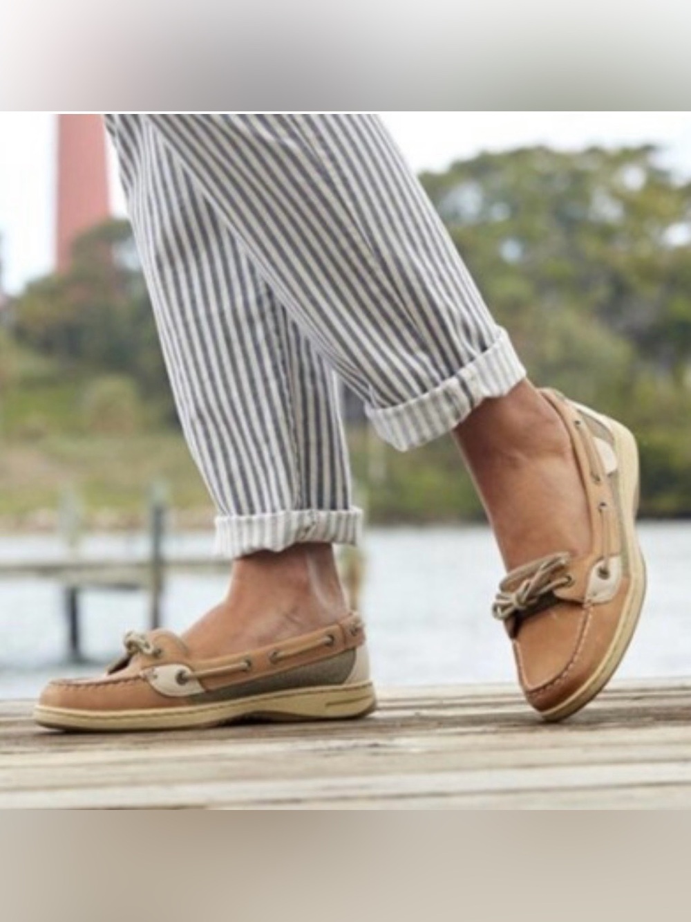 Sperry Women’s Angelfish Boat Shoes Leather Classic Tan Size 7.5